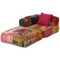 PUF MODUŁOWY 4-OSOBOWY PATCHWORK TKANINA