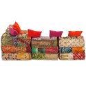 PUF MODUŁOWY 4-OSOBOWY PATCHWORK TKANINA