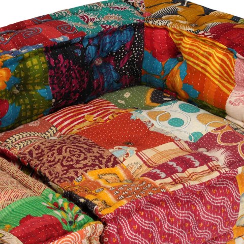PUF MODUŁOWY 4-OSOBOWY PATCHWORK TKANINA