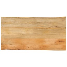 BLAT STOŁU 110X60X3,8CM NATURALNA KRAWĘDŹ LITE DREWNO MANGO