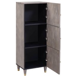 HIGHBOARD SZARY I ZŁOTO 40X33.5X110CM LITE DREWNO MANGO