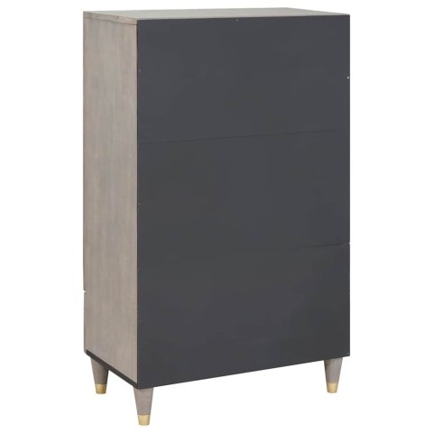 HIGHBOARD SZARY I ZŁOTO 60X33.5X100CM LITE DREWNO MANGO