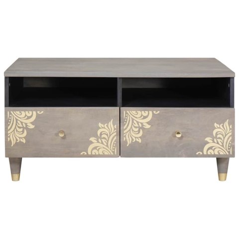 STOLIK KAWOWY SZARY 80X54X40CM LITE DREWNO MANGO