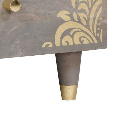 STOLIK KAWOWY SZARY 80X54X40CM LITE DREWNO MANGO