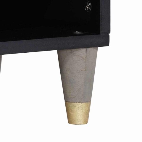 SZAFKA POD TELEWIZOR Z PÓŁKĄ SZARY I ZŁOTO 100X 33.5X 46CM