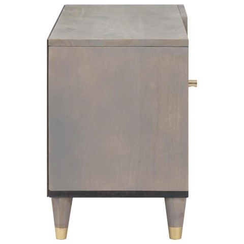 SZAFKA POD TELEWIZOR Z PÓŁKĄ SZARY I ZŁOTO 80X 31,5X 46CM