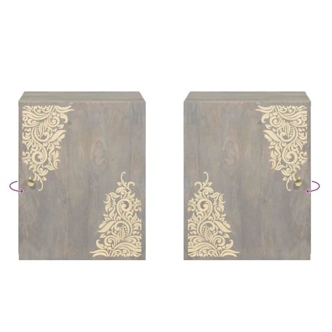 SZAFKA ŚCIENNA ŁAZIENKOWA Z DRZWIAMI SZARY 38X 33X 48CM