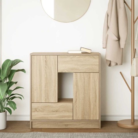 KOMODA Z SZUFLADAMI I DRZWIAMI DĄB SONOMA 70,5X34X74,5CM