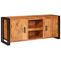 SZAFKA POD TELEWIZOR BRĄZOWY LITE DREWNO AKACJOWE