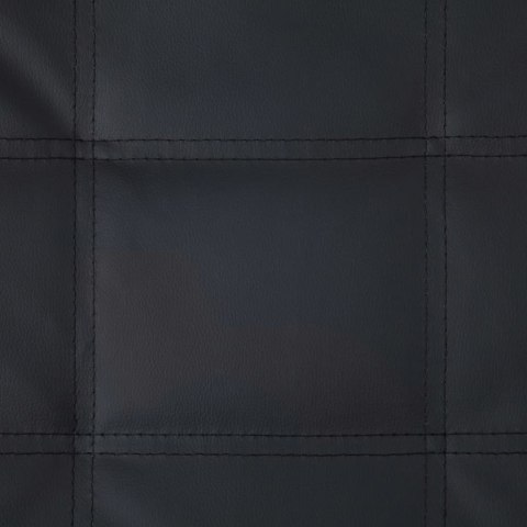 VidaXL Szezlong masujący z poduszką, czarny, sztuczna skóra