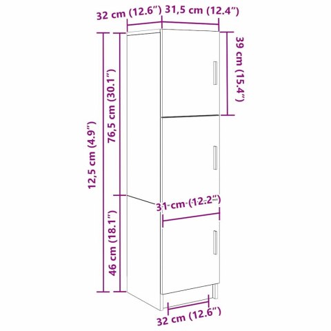 BIURKO SZAFKĄ I PÓŁKAMI DĄB WĘDZONY 102X50X124CM