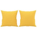 PODUSZKI OZDOBNE 2 SZT. JASNOŻÓŁTY 40X40CM TKANINA