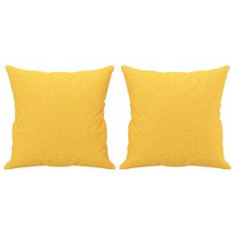 PODUSZKI OZDOBNE 2 SZT. JASNOŻÓŁTY 40X40CM TKANINA