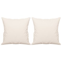 PODUSZKI OZDOBNE 2 SZT. BEŻOWE 40X40CM MIKROFIBRA