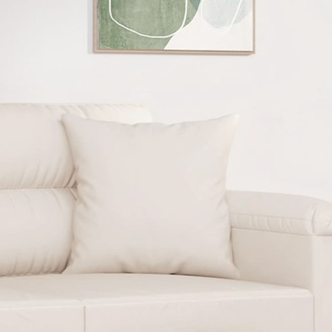 PODUSZKI OZDOBNE 2 SZT. BEŻOWE 40X40CM MIKROFIBRA