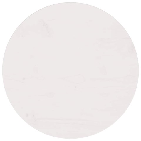 BLAT STOŁU BIAŁY Ø50X2,5CM LITE DREWNO SOSNOWE
