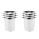 POJEMNIKI GASTRONOMICZNE 8 SZT. GN 1/6 200MM STAL NIERDZEWNA