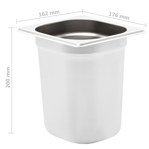 POJEMNIKI GASTRONOMICZNE 8 SZT. GN 1/6 200MM STAL NIERDZEWNA