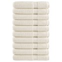 RĘCZNIKI PREMIUM SOLUND 10 SZT. KREMOWE 80X200CM 600 G/CM²