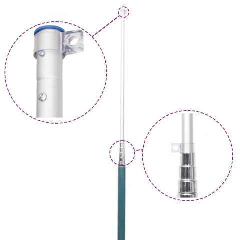 FLAGA BELGII Z MASZTEM 5,55M ALUMINIUM