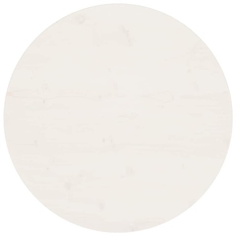 BLAT STOŁU BIAŁY Ø70X2,5CM LITE DREWNO SOSNOWE