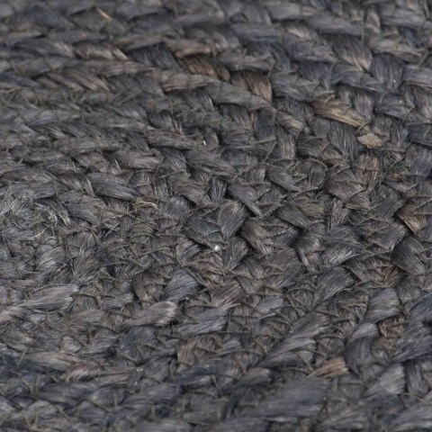 MATY NA STÓŁ 6 SZT. GŁADKIE SZARE 38CM OKRĄGŁE JUTA