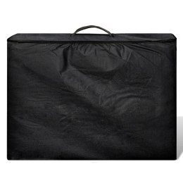 SKŁADANY STÓŁ DO MASAŻU Z DREWNIANĄ RAMĄ 2 STREFY CZARNY