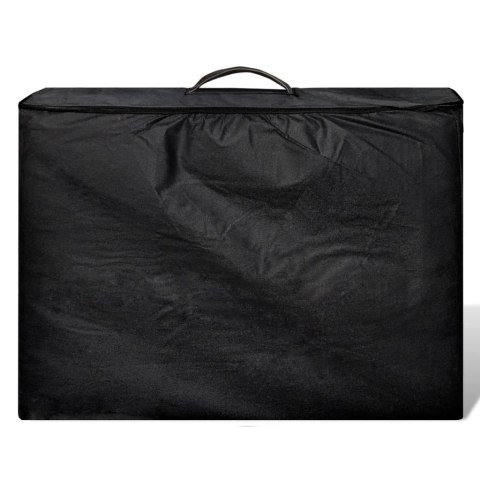 SKŁADANY STÓŁ DO MASAŻU Z DREWNIANĄ RAMĄ 4 STREFY CZARNY