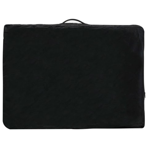 STÓŁ DO MASAŻU 3-STREFOWY DREWNIANA RAMA ANTRACYT 186X68CM