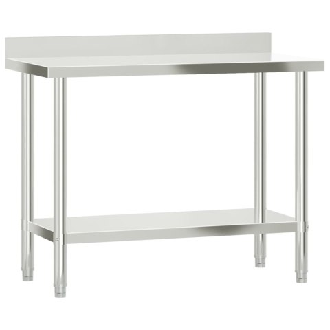 KUCHENNY STÓŁ ROBOCZY Z PÓŁKĄ 110X55X120CM STAL NIERDZEWNA