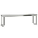 KUCHENNY STÓŁ ROBOCZY Z PÓŁKĄ 110X55X120CM STAL NIERDZEWNA