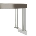 KUCHENNY STÓŁ ROBOCZY Z PÓŁKĄ 110X55X120CM STAL NIERDZEWNA