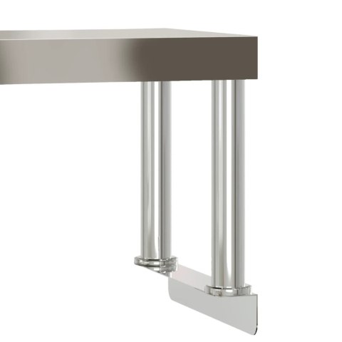 KUCHENNY STÓŁ ROBOCZY Z PÓŁKĄ 110X55X120CM STAL NIERDZEWNA