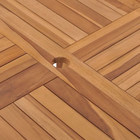 OGRODOWY STÓŁ JADALNIANY 110X110X75CM LITE DREWNO TEKOWE