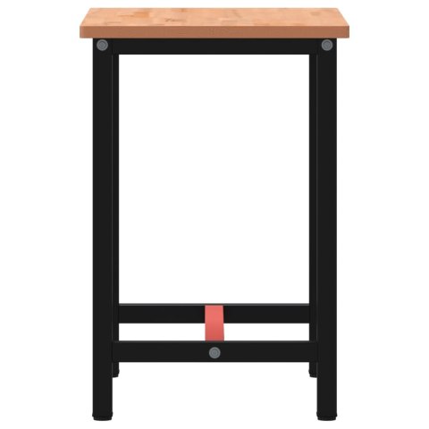 STÓŁ ROBOCZY 80X55X81,5CM LITE DREWNO BUKOWE I METAL