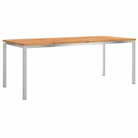 ZESTAW DO JADALNI W OGRODZIE 7 EL. BRĄZOWY LITE DREWNO AKACJOWE 200X90X75CM