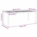 ZESTAW DO JADALNI W OGRODZIE 7 EL. BRĄZOWY LITE DREWNO AKACJOWE 200X90X75CM