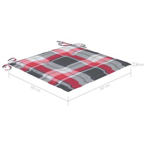 KRZESŁA OGRODOWE Z PODUSZKAMI 3 SZT. LITE DREWNO AKACJOWE