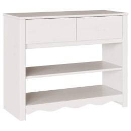 KONSOLA DRAMMEN BIAŁY 89.5X37X73CM LITE DREWNO SOSNOWE