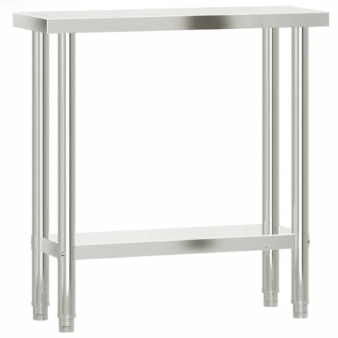 KUCHENNY STÓŁ ROBOCZY 82,5X30X85CM STAL NIERDZEWNA