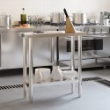 KUCHENNY STÓŁ ROBOCZY 82,5X30X85CM STAL NIERDZEWNA