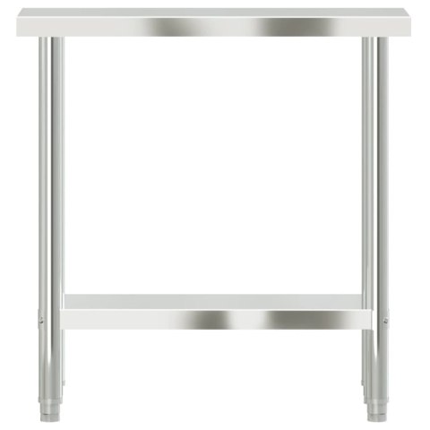 KUCHENNY STÓŁ ROBOCZY 82,5X30X85CM STAL NIERDZEWNA