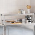 PÓŁKA NA STÓŁ ROBOCZY 110X30X35CM STAL NIERDZEWNA