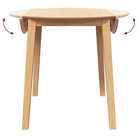 VidaXL Stół jadalny Naturalne drewno lite Guma