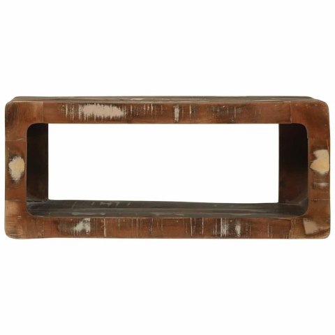 STÓŁ POD TELEWIZOR Z PÓŁKĄ WIELOKOLOROWE LITE DREWNO Z ODZYSKU