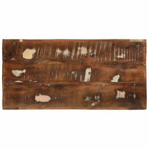 STÓŁ POD TELEWIZOR Z PÓŁKĄ WIELOKOLOROWE LITE DREWNO Z ODZYSKU