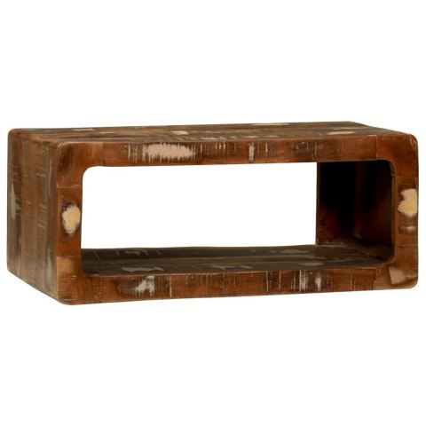 STÓŁ POD TELEWIZOR Z PÓŁKĄ WIELOKOLOROWE LITE DREWNO Z ODZYSKU