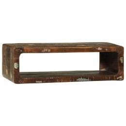 STÓŁ POD TELEWIZOR Z PÓŁKĄ WIELOKOLOROWE LITE DREWNO Z ODZYSKU