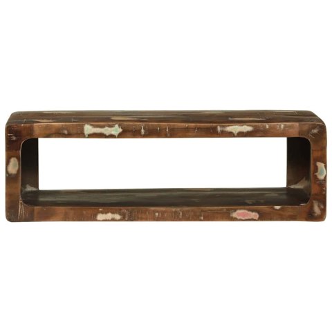 STÓŁ POD TELEWIZOR Z PÓŁKĄ WIELOKOLOROWE LITE DREWNO Z ODZYSKU