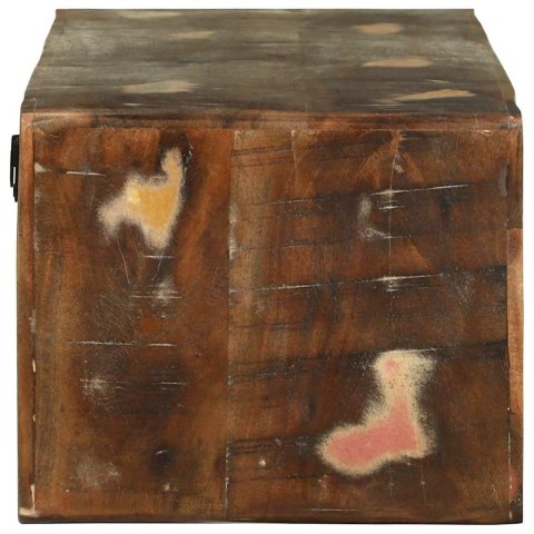 STÓŁ POD TELEWIZOR Z PÓŁKĄ WIELOKOLOROWE LITE DREWNO Z ODZYSKU